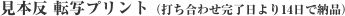 見本反 転写プリント